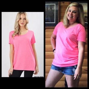 Hot pink T-shirt- NEW NEVER WORN